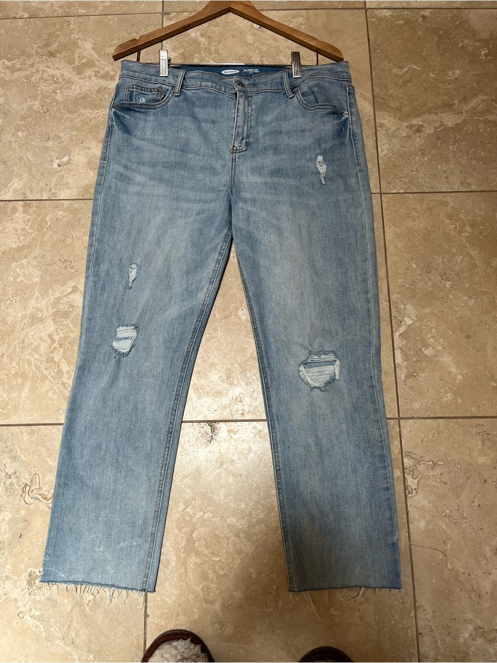 Old Navy Blue Straight Ankle Power Jeans